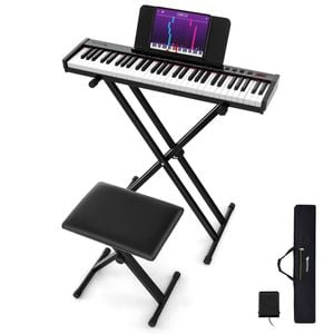 Costway 61-key Electronic Keyboard Piano Set W/stand & Stool