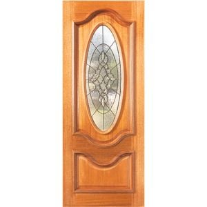 Woodcraft 2040 x 820 x 40mm Entrance Door Olivia Leadlight  Glass TGR01CBGLD
