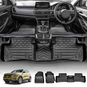 3D Customized Heavy Duty All Weather Car Mat Floor Liner Full Set Carpet for Kia Seltos 2019-Onwards