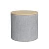 Artiss Storage Ottoman 40cm Linen Round Grey