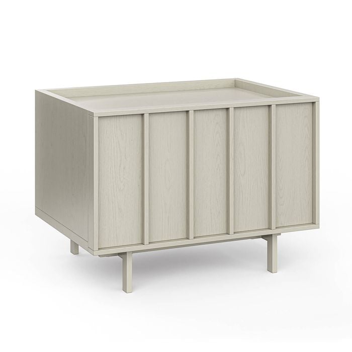 Linea 55cm Putty 1 Drawer Bedside Table