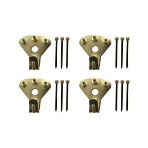 Everhang 45kg Brass Plated Heavy-Duty Picture Hanging Angle Drive - 4 Pack