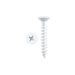 Pinnacle 4.0 x 25mm White Countersunk Timber Screw - 20 Pack