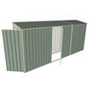 Build-a-Shed 0.8 x 4.5 x 2m Hinged Door Tunnel Shed With Single Hinged Side Door - Green