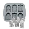 Catzon Halloween Themed Ice Cube Trays Great for Chocolate Cake-Gravestone