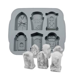 Catzon Halloween Themed Ice Cube Trays Great for Chocolate Cake-Gravestone