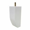 Adoored 60 x 150mm White Curved Pine Furniture Leg