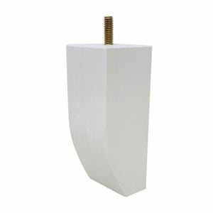 Adoored 60 x 150mm White Curved Pine Furniture Leg