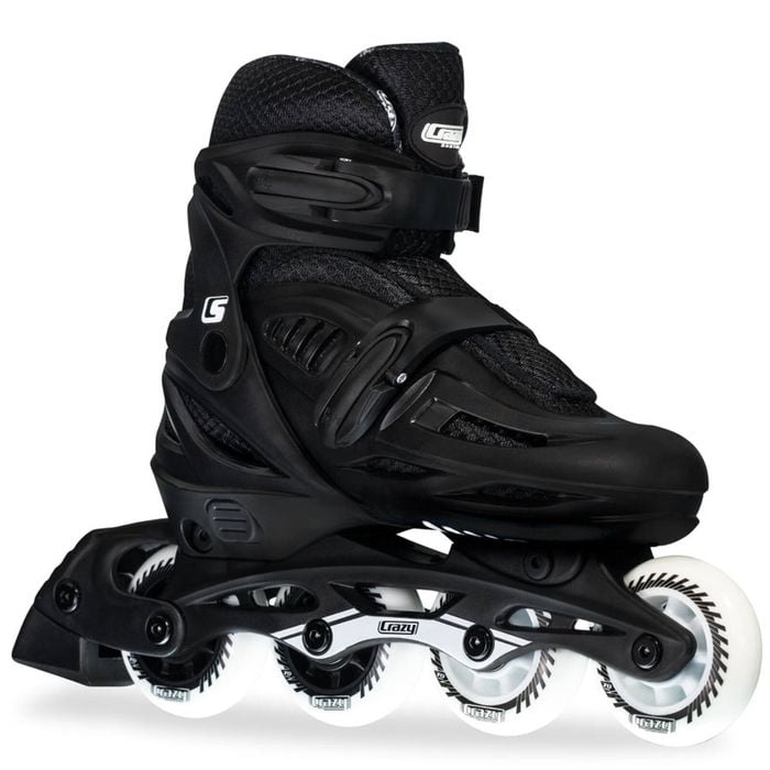 Crazy Skates Blade Black Size Adjustable Inline Skates - MEDIUM | 2-5