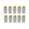 10x 1Kg Plastic Honey Jars + Lids - Round Clear Food Grade Packaging Containers