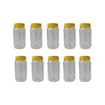 10x 1Kg Plastic Honey Jars + Lids - Round Clear Food Grade Packaging Containers
