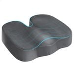 STARRY EUCALYPT Seat Cushion Memory Foam Pillow Pain Relief Grey