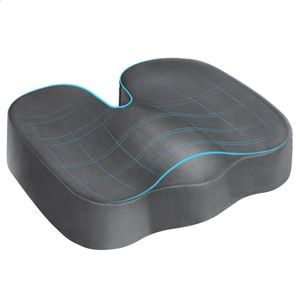 STARRY EUCALYPT Seat Cushion Memory Foam Pillow Pain Relief Plush Grey