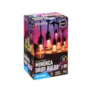 Lytworx Colour Change Connectable Minorca Party Lights - 12 Bulbs