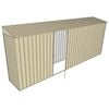 Build-a-Shed 0.8 x 5.2 x 2m Skillion Shed with Single Hinged Side Door - Cream