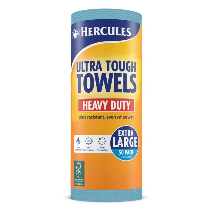 Hercules Ultra Tough Wipes Heavy Duty 50 Pack