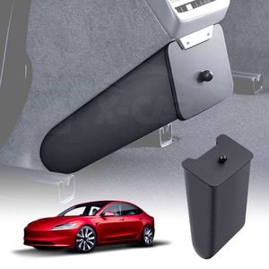Premium ABS Rear Bin with Magnetic Lid for Tesla Model 3 Highland 2023-Onwards Trash Can Interior