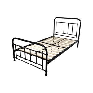 Metallica King Single Bed Size Metal Frame Platform Mattress Base - Black