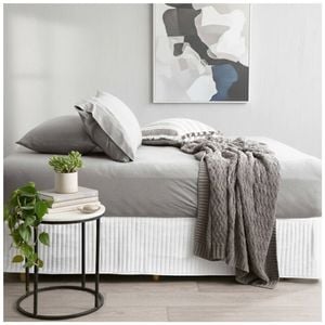 Renee Taylor Comfort T’s Organic Jersey Fitted & Pillowcase Charcoal Queen