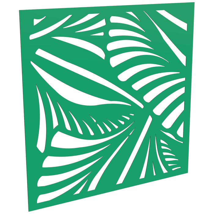 ProtectorAl 300-1200mm x 300-1200mm Light Green/Gloss White Jungle Unframed Composite Deco Panel