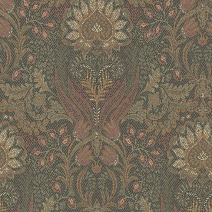 Holden Decor Tahari Bead Burnt Orange Wallpaper