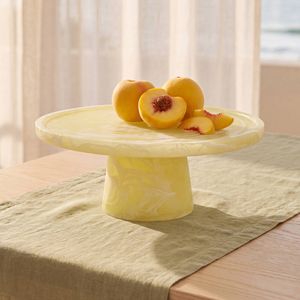 Cadence & Co. Chianti Resin Cake Stand Lemon 28x28x11cm