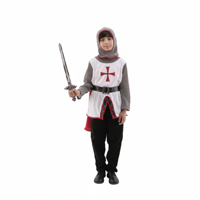 More Than Party Boys Crusader Costume Authentic Medieval Knight Large 152x64cm