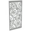 ProtectorAl 300-1200 x 1201-2400mm Palladium Silver Roses Unframed Solid Aluminium Decorative Panel