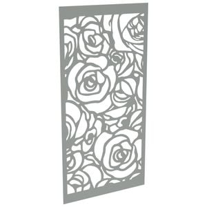 ProtectorAl 300-1200 x 1201-2400mm Palladium Silver Roses Unframed Solid Aluminium Decorative Panel