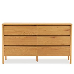 Big Lot 140cm Wild Oak Dakota 6 Drawer Dresser