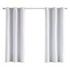 Mollers 120 x 223cm White Ash Single Blockout Eyelet Curtain