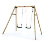 Plum Play AU Wooden Double Swing Set Playset for Kids Height Adjustable Seat