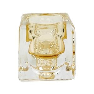 Urban Tommy 5.5cm Glass Tealight/tapered Candle Holder - Amber