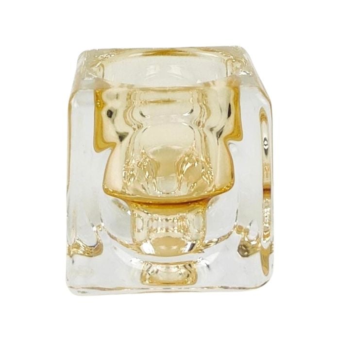 Urban Tommy 5.5cm Glass Tealight/tapered Candle Holder - Amber