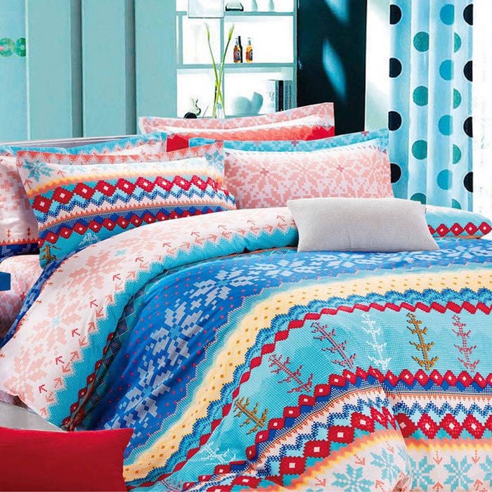 Ardor 250tc Cotton Sateen Reversible Norska Quilt Cover Set King