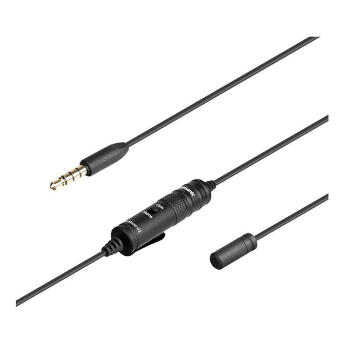 Saramonic LavMicro U2 Omnidirectional Lavalier Microphone 3.5mm Locking Type Male Jack to USB Type C