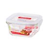 Locknlock 500ml Euro Square Borosilicate Glass Food Container Storage w/ Lid CLR
