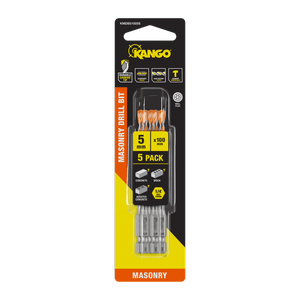 Kango 5 x 100mm 1/4" Masonry Drill Bit - 5 Pack