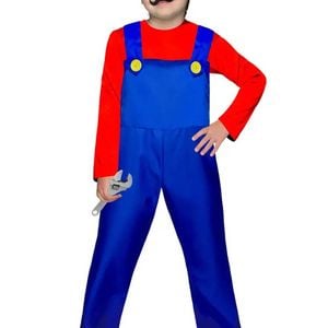 Super Red Plumber Teen Boys Game Character Costume - Xlarge