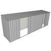 Build-A-Shed 1.2 x 6.0 x 2.0m Skillion Double with Single Sliding Side Doors Shed - Zinc