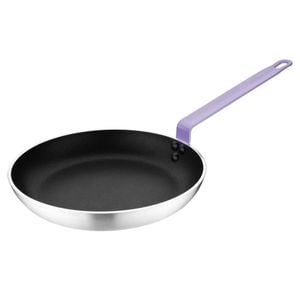 Hygiplas Frying Pan Aluminium Non-Stick Teflon Platinum Plus Purple Handle 240mm