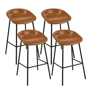 Oikiture 4x Bar Stools Barstool PU Leather