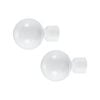 Pillar 58mm White Ball Finial To Suit 25mm Rod - 2 Pack