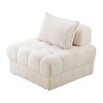 Oikiture 1 Seater Boucle Modular Sofa Lounge Chair