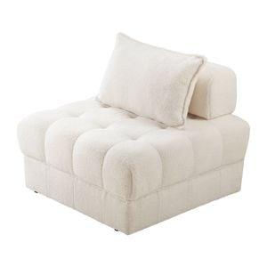 Oikiture 1 Seater Boucle Modular Sofa Lounge Chair