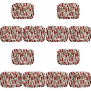 12PK LVD Melamine/Bamboo Tray Rect Bottlebrush Kitchen Decor 29.9x20.8cm