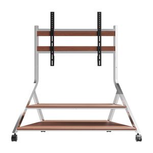 North Bayou Large Tower Art Mobile Tv Stand Trolley Mount Bracket  With Storage 50-100 Inch