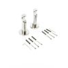 Windoware 25-28mm Satin Platinum Single Curtain Rod Bracket - 2 Pack