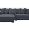 Daury L Shaped Sofa Corduroy  - Dark Grey