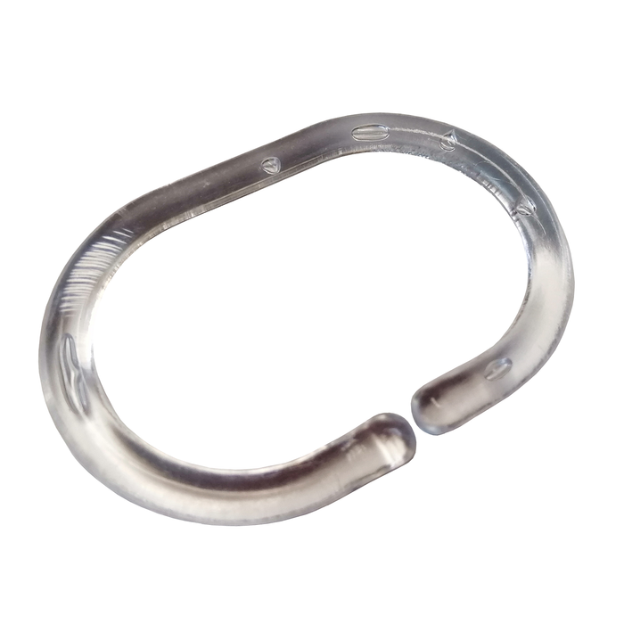 Barelli Clear Shower Curtain Rings - 24 Pack